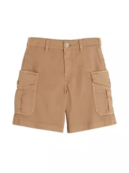 Шорты карго прямого кроя Brunello Cucinelli Kids, коричневый
