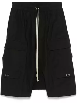 Шорты-карго Rick Owens с заниженным шаговым швом, черный