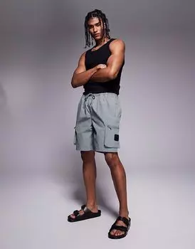 Шорты-карго River Island зеленого цвета