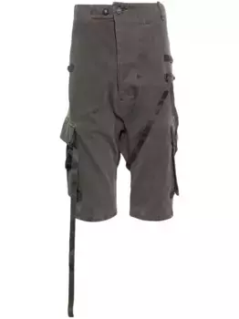 Шорты карго с эффектом потертости Boris Bidjan Saberi, серый