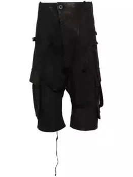 Шорты карго с эффектом потертости Boris Bidjan Saberi, черный