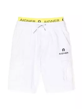 Шорты карго с логотипом Aigner Kids, белый