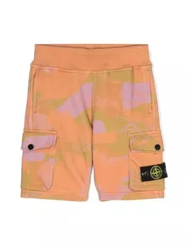 Шорты карго с логотипом Compass Stone Island Junior, оранжевый