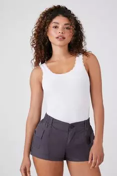 Шорты-карго с низкой посадкой Forever 21, угольный