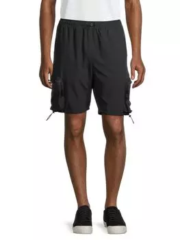 Шорты карго с замком на шнурке Karl Lagerfeld Paris, черный