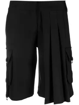 Шорты карго со складками Off-White, черный