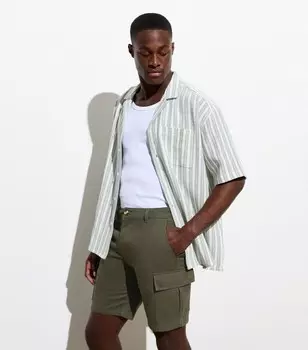 Шорты карго стандартного кроя цвета хаки New Look, хаки