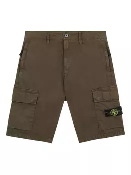 Шорты-карго Stone Island Junior с нашивкой-логотипом, зеленый