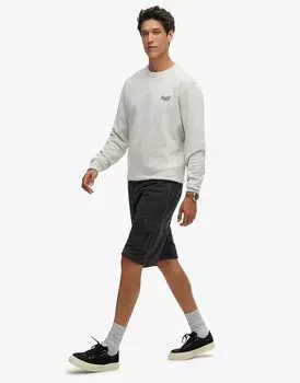Шорты-карго Superdry с контрастной строчкой, цвет: черный
