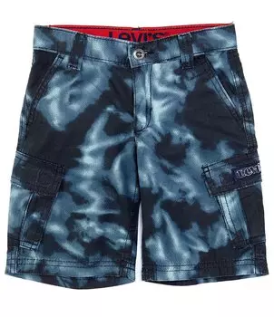 Шорты карго свободного кроя Levi's Little Boys 2T-7 с принтом тай-дай, синий