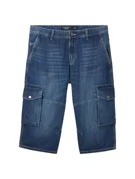 Шорты-карго TOM TAILOR Regular Cargo Jeans Morris, темно-синий