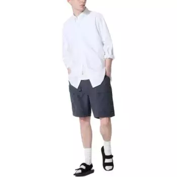 Шорты-карго унисекс темно-серые Uniqlo, темно-серый