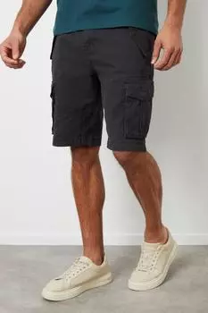 Шорты карго универсального назначения из хлопкового твила 'Lasgo' Threadbare, черный