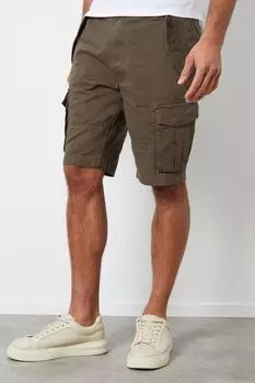 Шорты карго универсального назначения из хлопкового твила 'Lasgo' Threadbare, коричневый