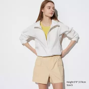 Шорты-карго женские Uniqlo легкие, бежевый