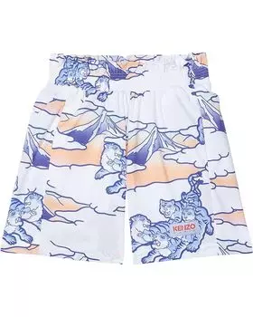 Шорты Kenzo Poplin All Over Print Shorts, белый