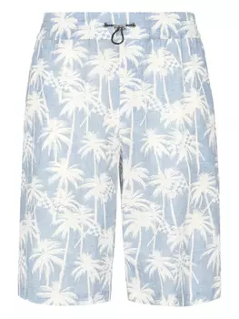 Шорты Kid Fit Chambray с принтом Philipp Plein, синий