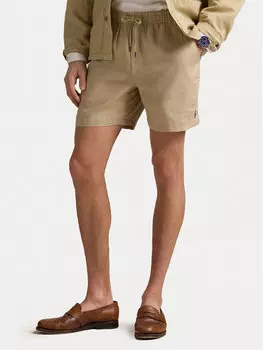 Шорты классического кроя из ткани 710958586002 Polo Ralph Lauren, бежевый