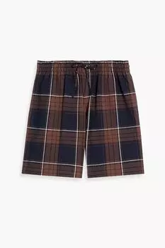 Шорты-клоке в клетку из смесового хлопка LE 17 SEPTEMBRE, коричневый