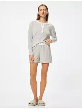 Шорты KOTON, цвет beige gestreift