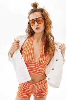 Шорты крючком H&amp;M, оранжевый/полосатый