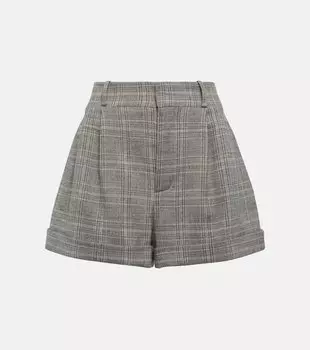 Шорты kudebi с высокой посадкой из смесовой шерсти The Mannei, синий