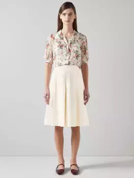 Шорты L.K.Bennett Abbie Linen Blend Culotte, экрю