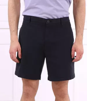 Шорты льняные Boss Karlos Regular Fit, черный