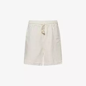 Шорты льняные Eleventy с кулиской, желтый