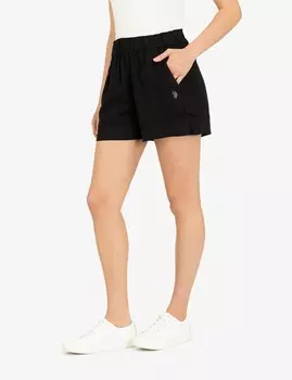 Шорты льняные U.S. Polo Assn., черный