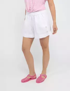 Шорты льняные U.S. Polo Assn., белый