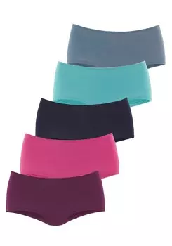Шорты LASCANA Boyshorts, цвет marine blue/Turquoise/Dusty blue/Blackberry/Fuchsia