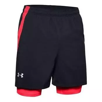 Шорты launch sw 2in1 shorts 'black red' Under Armour, черный