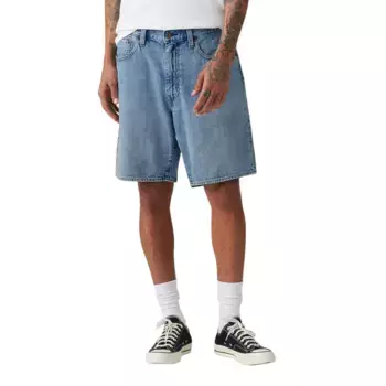 Шорты Levi's 468 Loose Light Indigo-Flat Finish denim, синий
