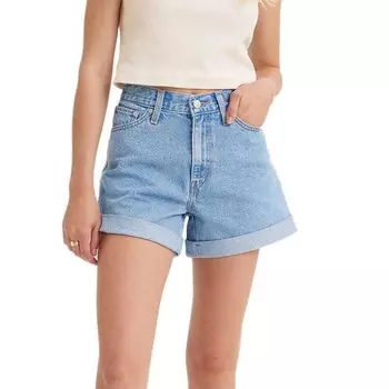 Шорты Levi's Rolled 80S Mom denim, синий