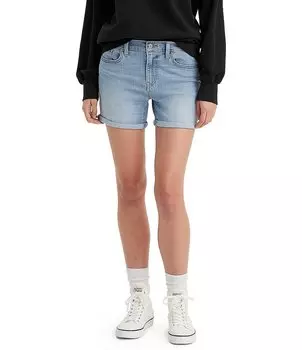 Шорты Levi's со средней посадкой и подвернутыми манжетами, синий
