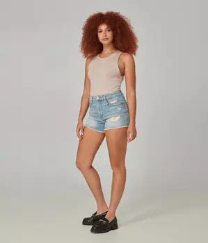 Шорты Liana-DIS с высокой посадкой Lola Jeans, цвет Dim Sky