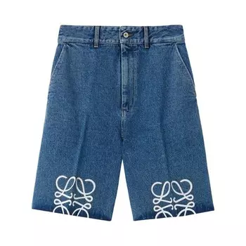 Шорты Loewe Anagram Short, цвет Jeans Blue
