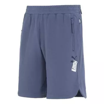Шорты logo casual shorts 'blue' Puma, синий