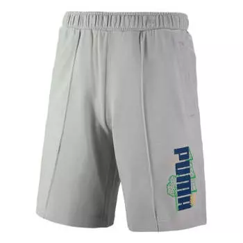 Шорты logo nature shorts 'grey' Puma, серый