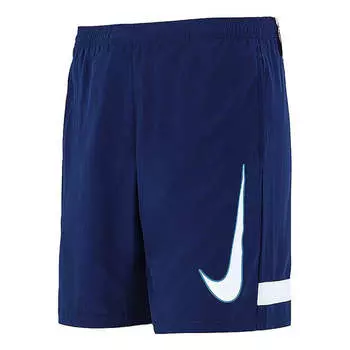 Шорты logo printing training sports quick dry breathable shorts blue Nike, мультиколор