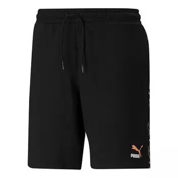 Шорты logo shorts 'black' Puma, черный
