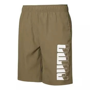 Шорты logo woven shorts 'brown' Puma, коричневый