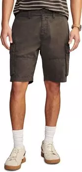 Шорты Lucky Brand 9" Stretch Twill Flat Front Embroidered Short, цвет Black Peace Sign Emb