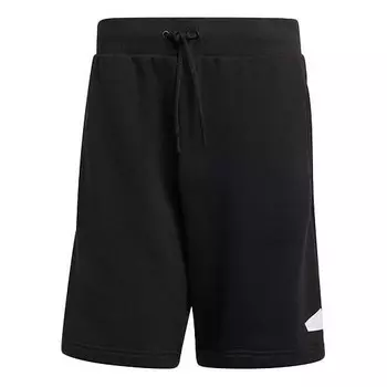 Шорты m fi short logo printing sports lacing loose shorts black Adidas, черный