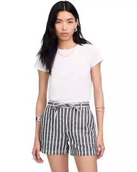 Шорты Madewell Utility E Back Shorts - Striped Twill Line, цвет Navy White Stripe
