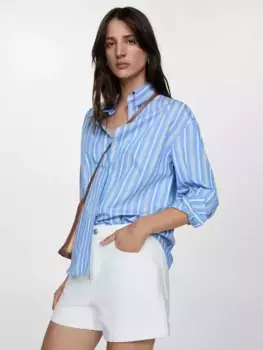 Шорты Mango Denim Mom, белый