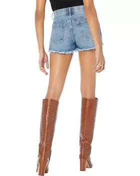 Шорты MANGO Hailey Shorts, цвет Open Blue