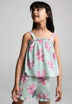 Шорты Mango Kids, бирюзовый