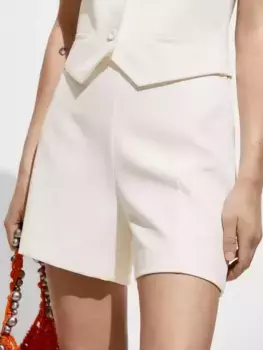 Шорты Mango Lilo Mid Rise, кремовый